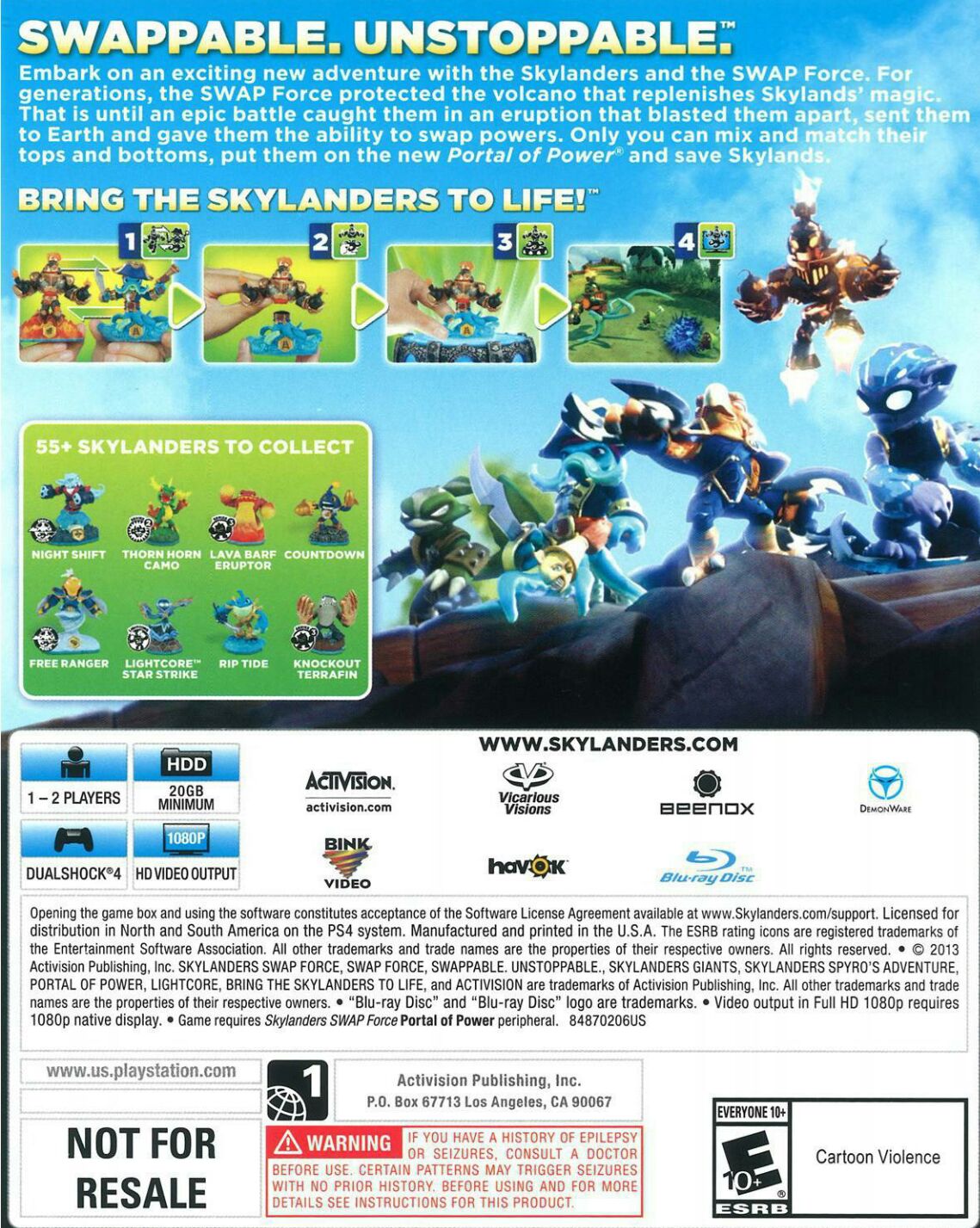 Skylanders: Swap Force - Sony PlayStation 4 (PS4) (Activision - 1-2) video game collectible - Main Image 2