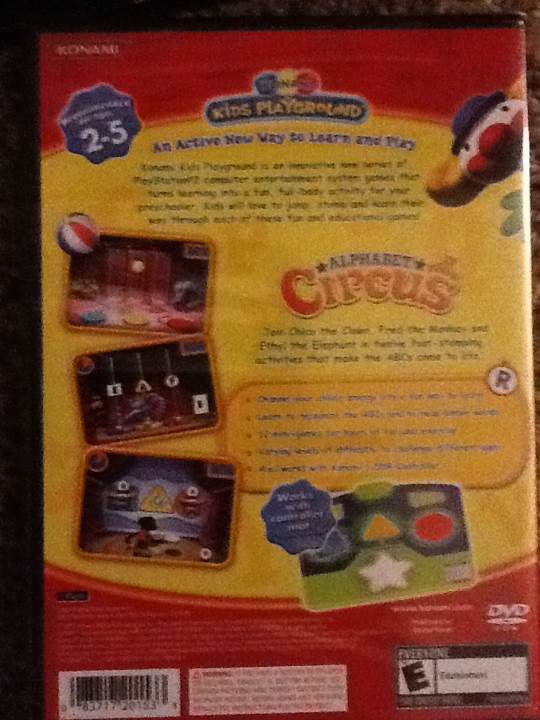Konami Kids Playground Alphabet Circus - Sony PlayStation 2 (PS2) video game collectible - Main Image 2
