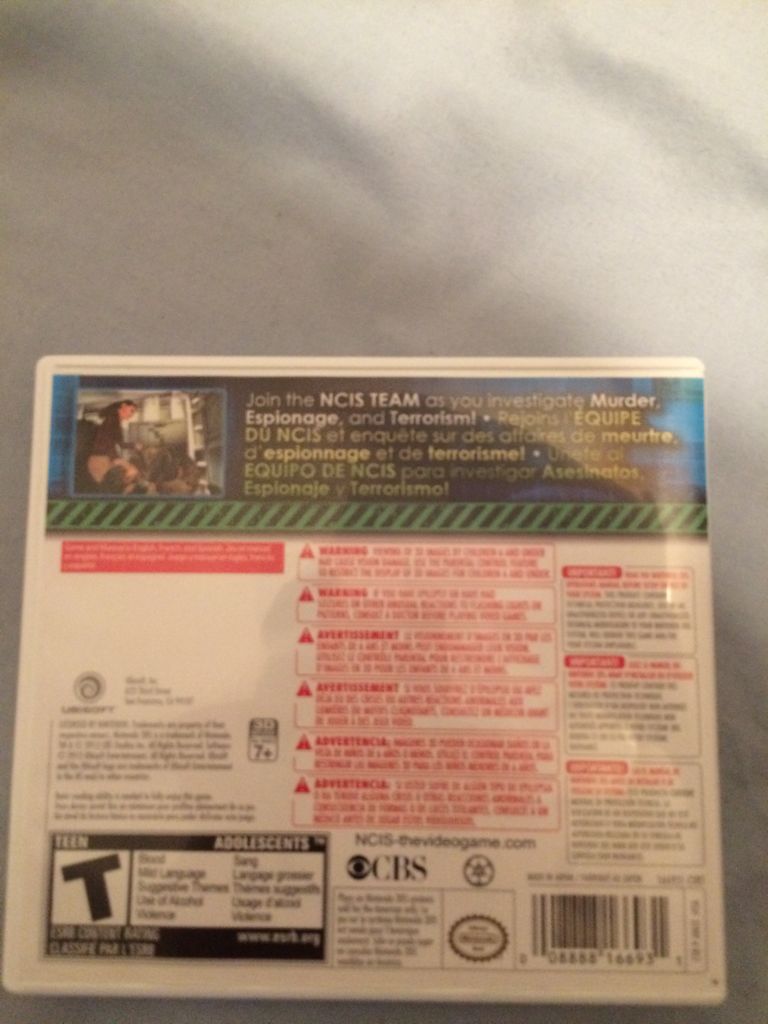 ncis 3d - Nintendo 3DS (Ubisoft - 1) video game collectible - Main Image 2