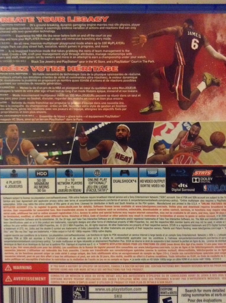 NBA 2K14 - Sony PlayStation 4 (PS4) (2K Games - 4) video game collectible [Barcode 710425473081] - Main Image 2