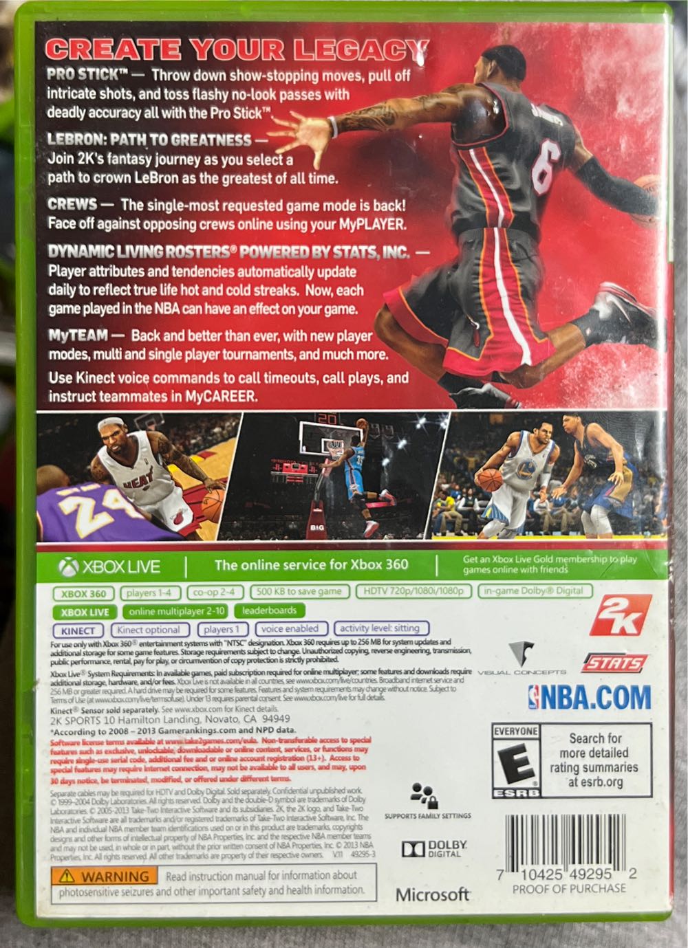 NBA 2K14 (XBOX 360) - Microsoft Xbox 360 (2K - 1-4) video game collectible [Barcode 710425492952] - Main Image 2