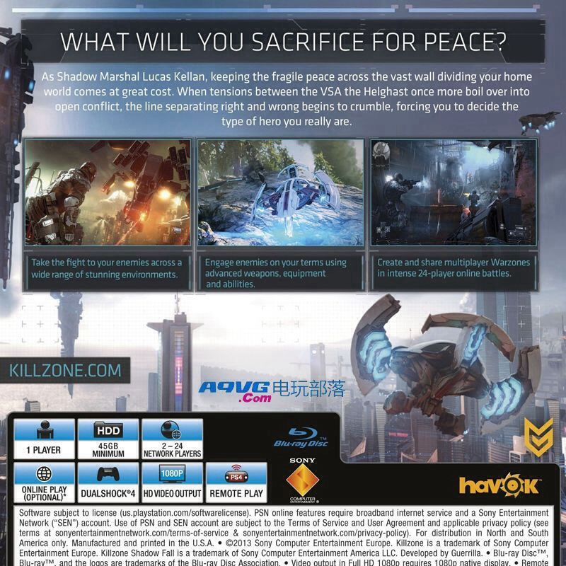 Killzone: Shadow Fall - Sony PlayStation 4 (PS4) (Guerrilla Games - 1) video game collectible [Barcode 711719275572] - Main Image 2