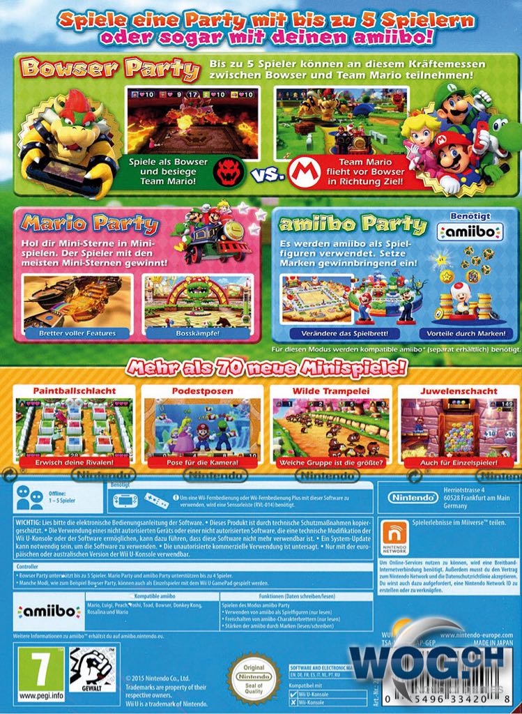 Mario Party 10 - Nintendo Wii U (Nintendo - 1-5) video game collectible [Barcode 045496334154] - Main Image 2