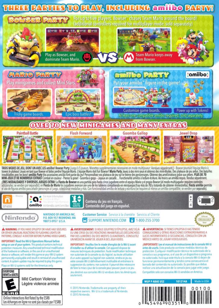 Mario Party 10 - Nintendo Wii U (Nintendo - 1-5) video game collectible [Barcode 045496334246] - Main Image 2