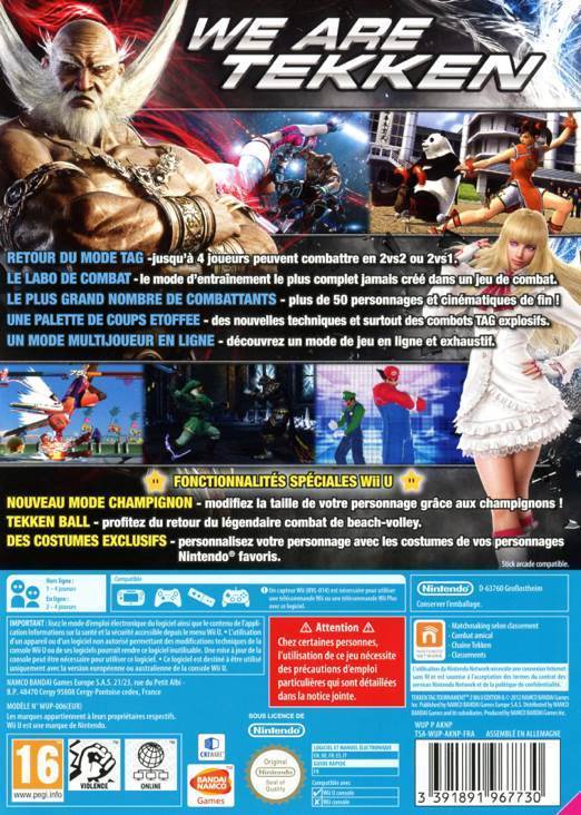 Tekken Tag Tournament 2 Wii U Edition W/Label :Sealed - Nintendo Wii U video game collectible [Barcode 3391891967778] - Main Image 2