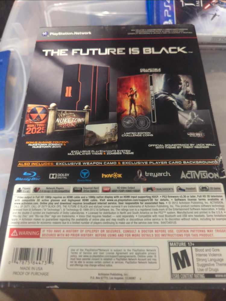 Call Of Duty Black Ops II Hardened Edition - Sony PlayStation 3 (PS3) (Activision) video game collectible - Main Image 2