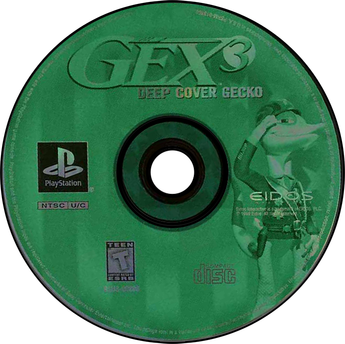 Gex 3 Deep Cover Gecko - Sony PlayStation (Eidos Interactive - 1) video game collectible [Barcode 788687303439] - Main Image 3