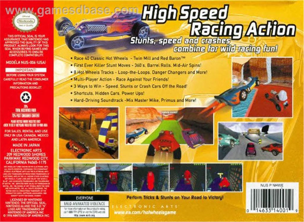 Hotwheels Turbo Racing - Nintendo 64 (N64) video game collectible - Main Image 2