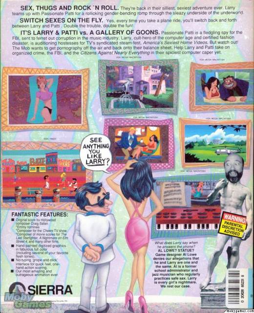 Leisure Suit Larry 5: Passionate Patti Does A Little Undercover Work - CD Projekt GOG (Sierra On-Line - 1) video game collectible [Barcode 020626812313] - Main Image 2