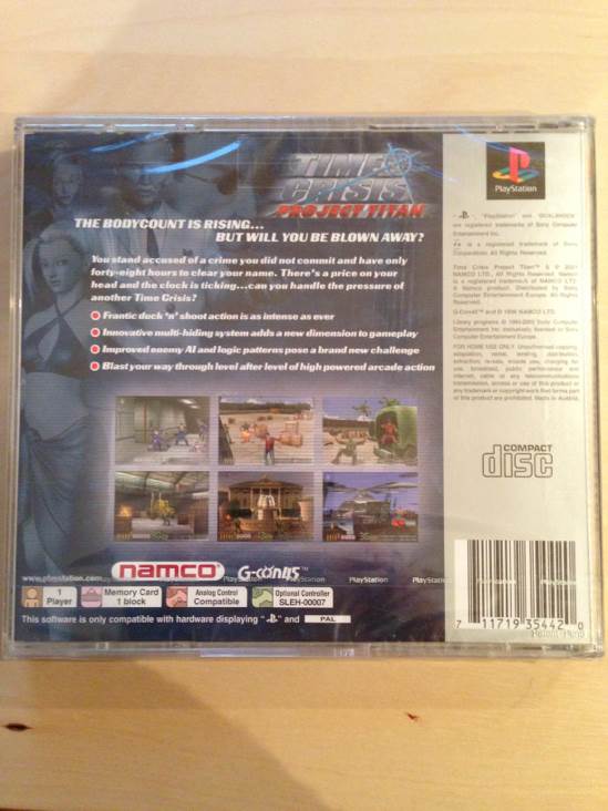 Time Crisis Project Titan Disc Only - Sony PlayStation (Namco - 1) video game collectible [Barcode 711719354420] - Main Image 2
