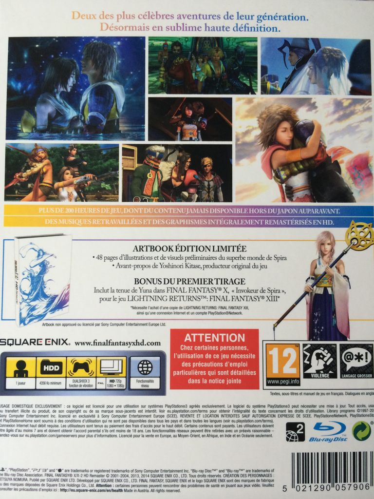 Final Fantasy X/X-2 HD Remaster Édition Limitée PS3 - Sony PlayStation 3 (PS3) (Square Enix - 1) video game collectible [Barcode 5021290057906] - Main Image 2