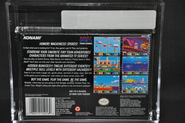 Tiny Toon Adventures Wacky Sports Challenge - Nintendo Super Nintendo Entertainment System (SNES) (Konami - 4) video game collectible [Barcode 083717150169] - Main Image 2