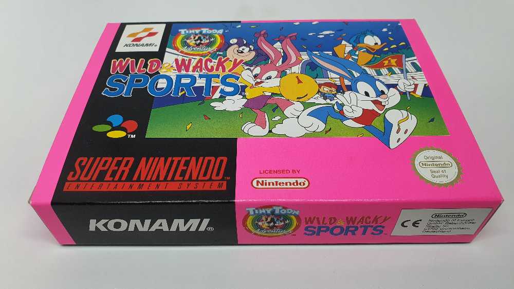 Tiny Toon Adventures Wacky Sports Challenge - Nintendo Super Nintendo Entertainment System (SNES) (Konami - 4) video game collectible [Barcode 083717150169] - Main Image 4