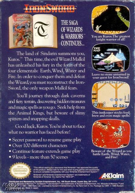 Iron Sword - Nintendo Entertainment System (NES) (1) video game collectible - Main Image 2