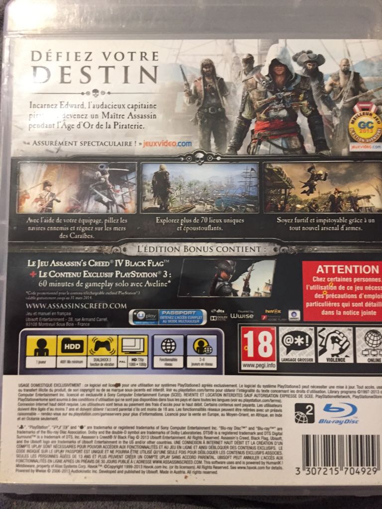 ASSASSIN’S CREED 4 BLACK FLAG - PS3 - UBI Soft -Â« 1715 - les pirates NEUF - Sony PlayStation 3 (PS3) (Ubisoft - 1) video game collectible [Barcode 3307215704929] - Main Image 2