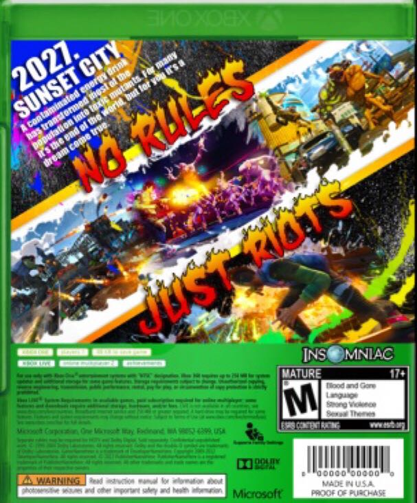Sunset Overdrive - Microsoft Xbox One (Microsoft Game Studios - 1) video game collectible [Barcode 885370848878] - Main Image 2