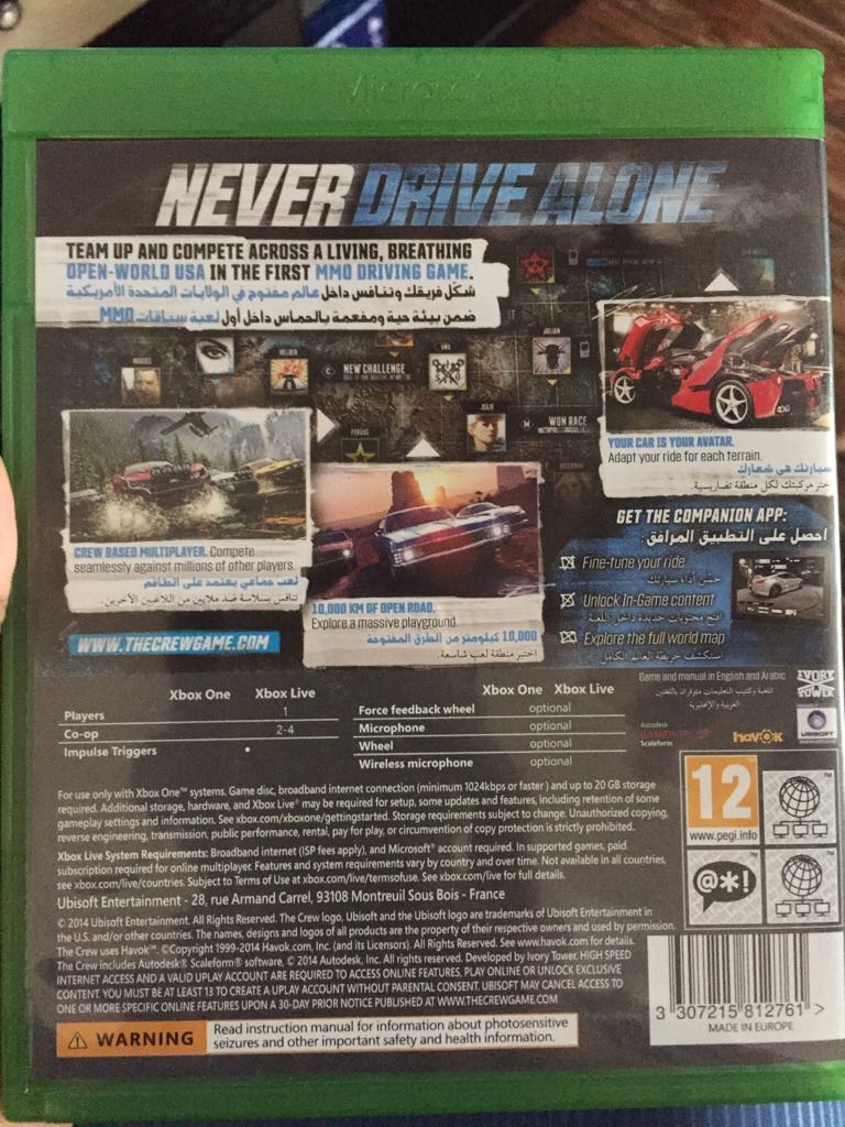 The Crew - Microsoft Xbox One (Ubisoft - 1) video game collectible [Barcode 3307215812761] - Main Image 2