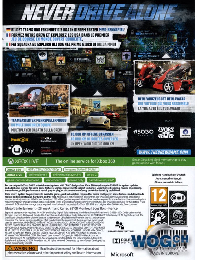 The Crew - Microsoft Xbox 360 (1) video game collectible - Main Image 2