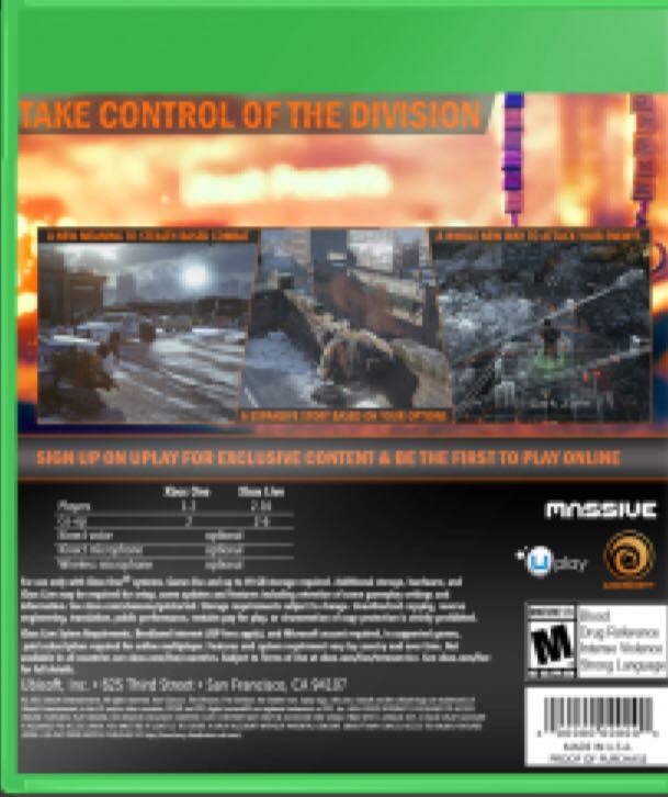 The Division - Microsoft Xbox One (Ubisoft - 1-24) video game collectible [Barcode 3307215804247] - Main Image 2