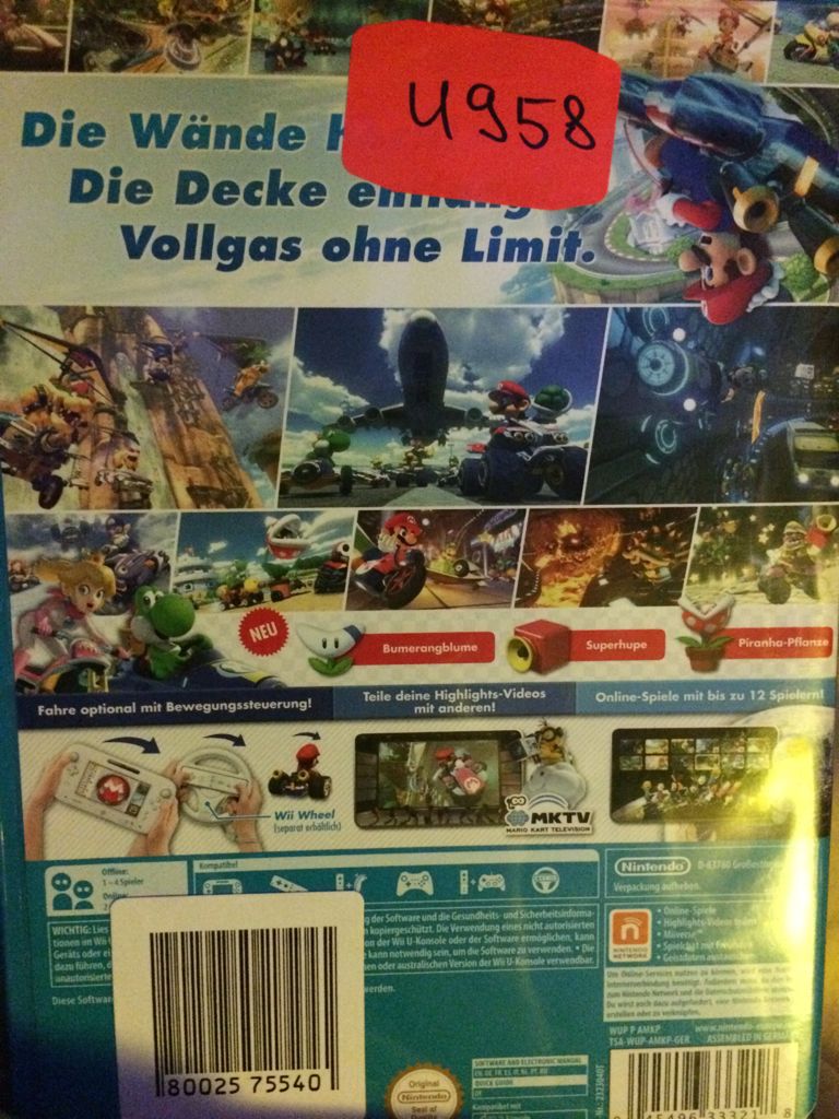 Mario Kart 8 - Nintendo Wii U (Nintendo - 1-4) video game collectible [Barcode 045496333218] - Main Image 2