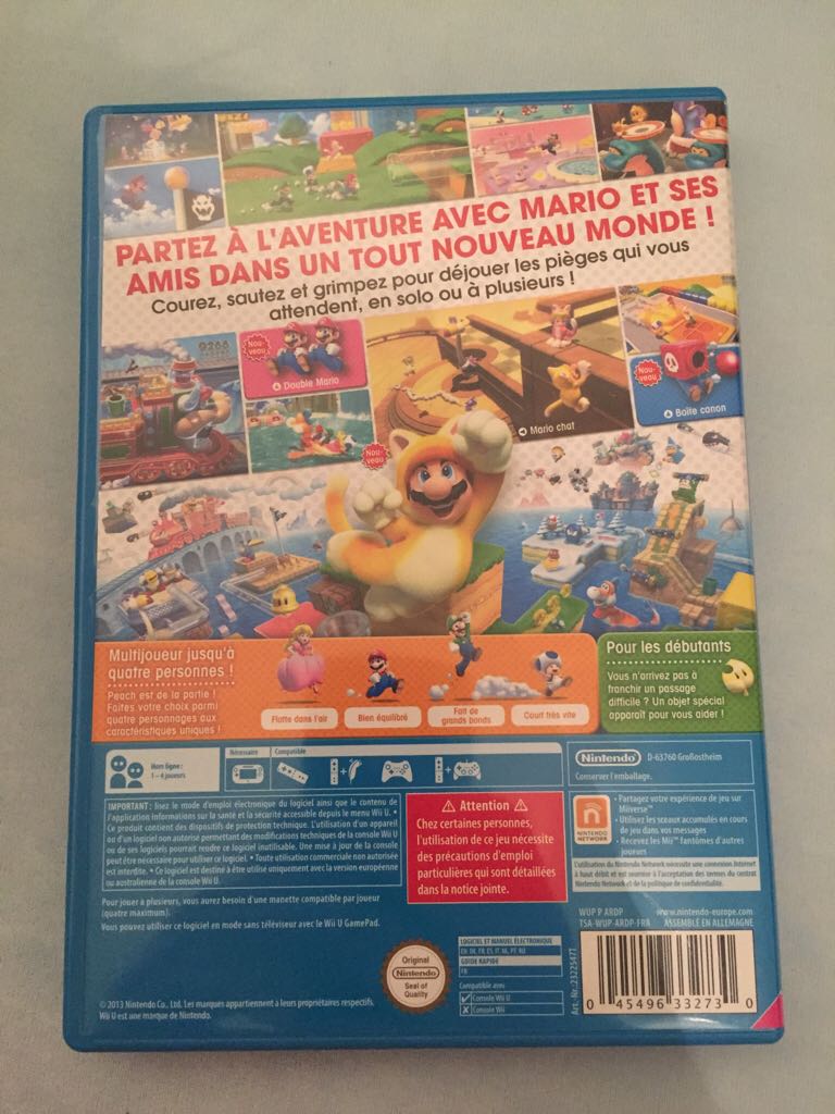 Super Mario 3D World - Nintendo Wii U (Nintendo - 1) video game collectible [Barcode 045496332730] - Main Image 2