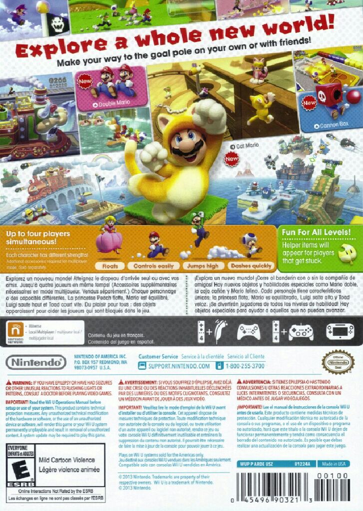 Super Mario 3D World - Nintendo Wii U (Nintendo - 4) video game collectible - Main Image 2