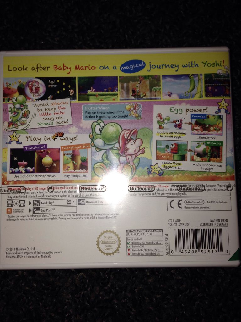 Yoshi’s New Island - Nintendo 3DS (Nintendo - 1) video game collectible [Barcode 045496525170] - Main Image 2