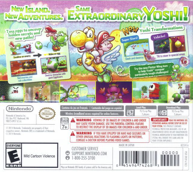 Yoshi’s New Island - Nintendo 3DS (Nintendo - 1) video game collectible [Barcode 045496742690] - Main Image 2