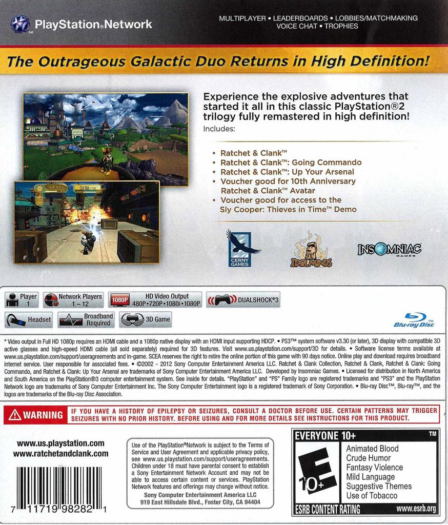 Rachet And Clank Collection - Sony PlayStation 3 (PS3) video game collectible - Main Image 2