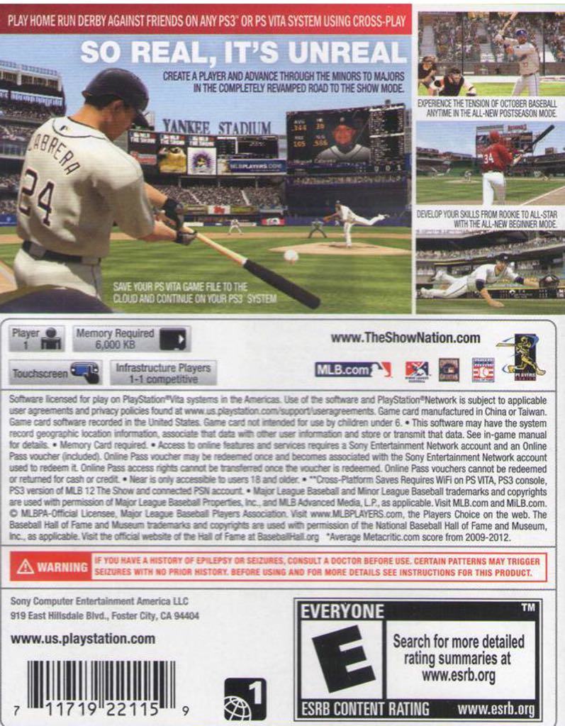 Mlb 13 The Show - Sony PlayStation Vita (PS Vita) video game collectible - Main Image 2