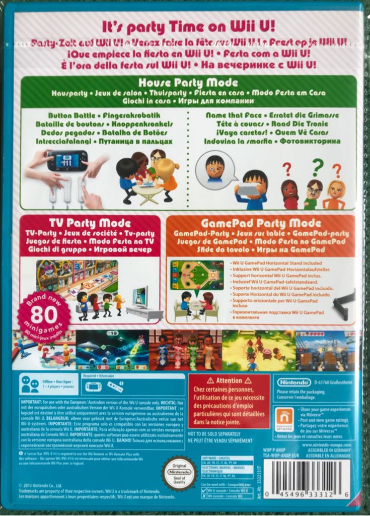 Wii Party U - Nintendo Wii U (Nintendo - 1-4) video game collectible [Barcode 045496333126] - Main Image 2