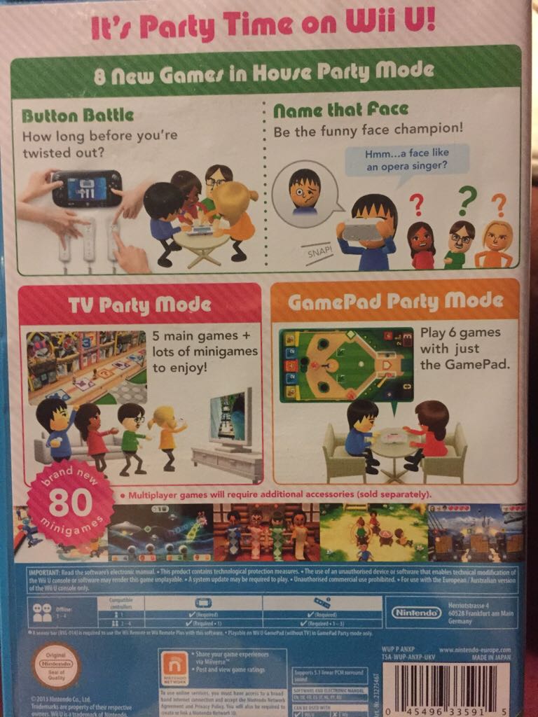 Wii Party U - Nintendo Wii U (1-4) video game collectible [Barcode 045496335915] - Main Image 2