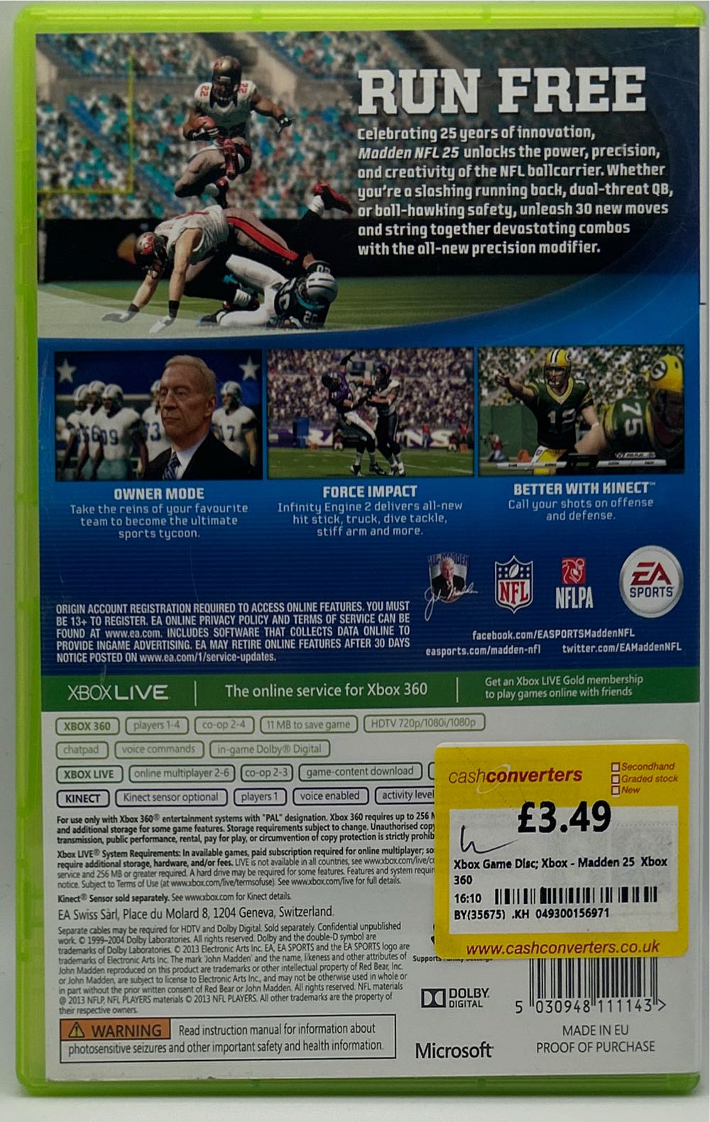 Madden NFL 25 - Microsoft Xbox 360 (Electronic Arts) video game collectible [Barcode 5030948111143] - Main Image 2