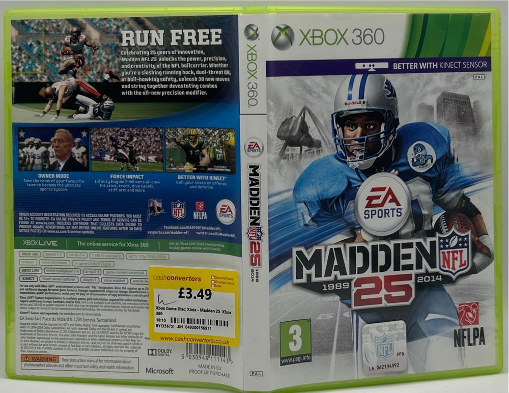 Madden NFL 25 - Microsoft Xbox 360 (Electronic Arts) video game collectible [Barcode 5030948111143] - Main Image 3