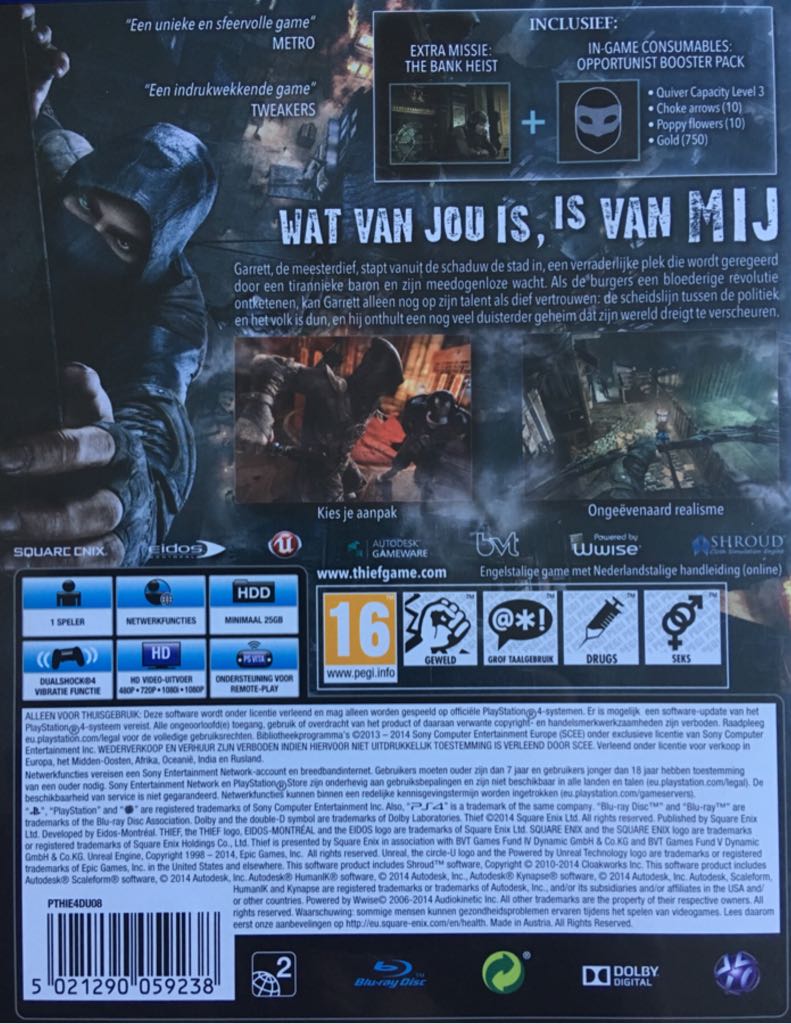 Thief - Sony PlayStation 4 (PS4) (Square Enix - 1) video game collectible [Barcode 5021290059238] - Main Image 2