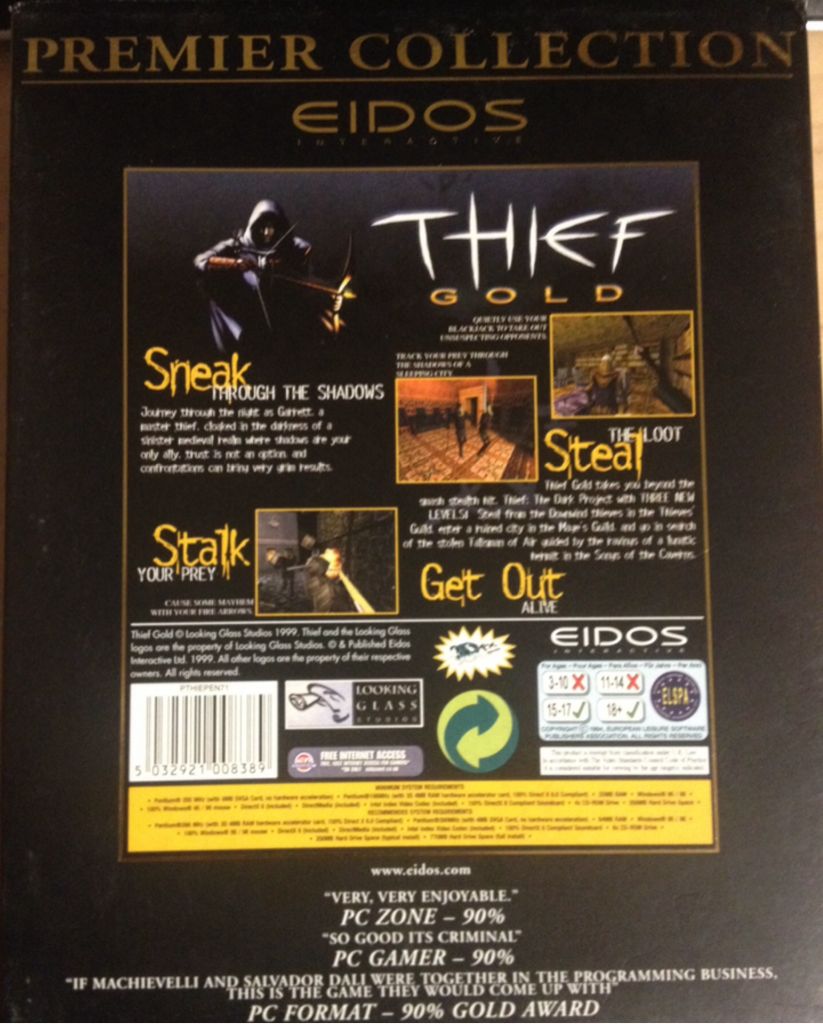 Thief - PC (Eidos - 1) video game collectible [Barcode 5038017788838] - Main Image 2