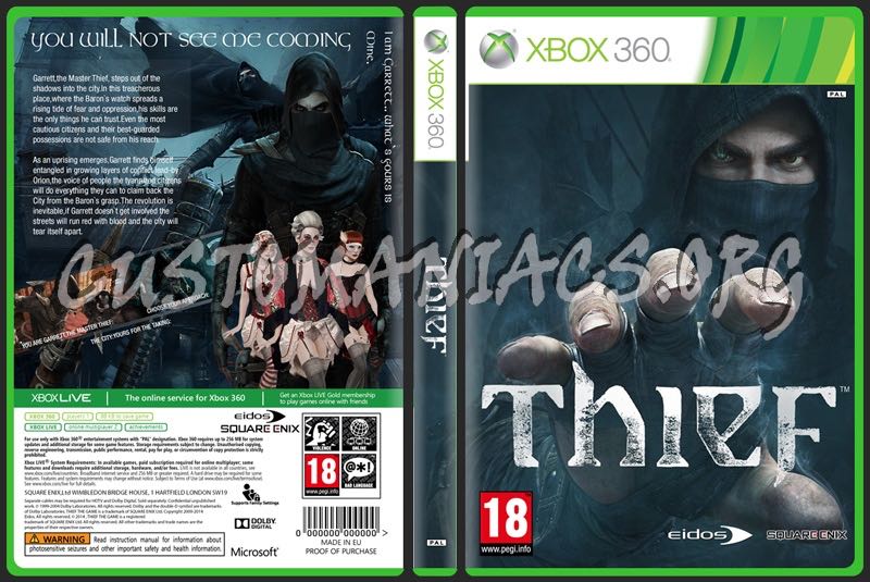 Thief - Microsoft Xbox 360 (Square Enix - 1) video game collectible [Barcode 662248913353] - Main Image 2