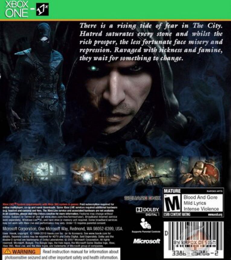 Thief (Limited Edition Bank Heist SteelBook) - Microsoft Xbox One (Square Enix - 1) video game collectible [Barcode 662248914237] - Main Image 2