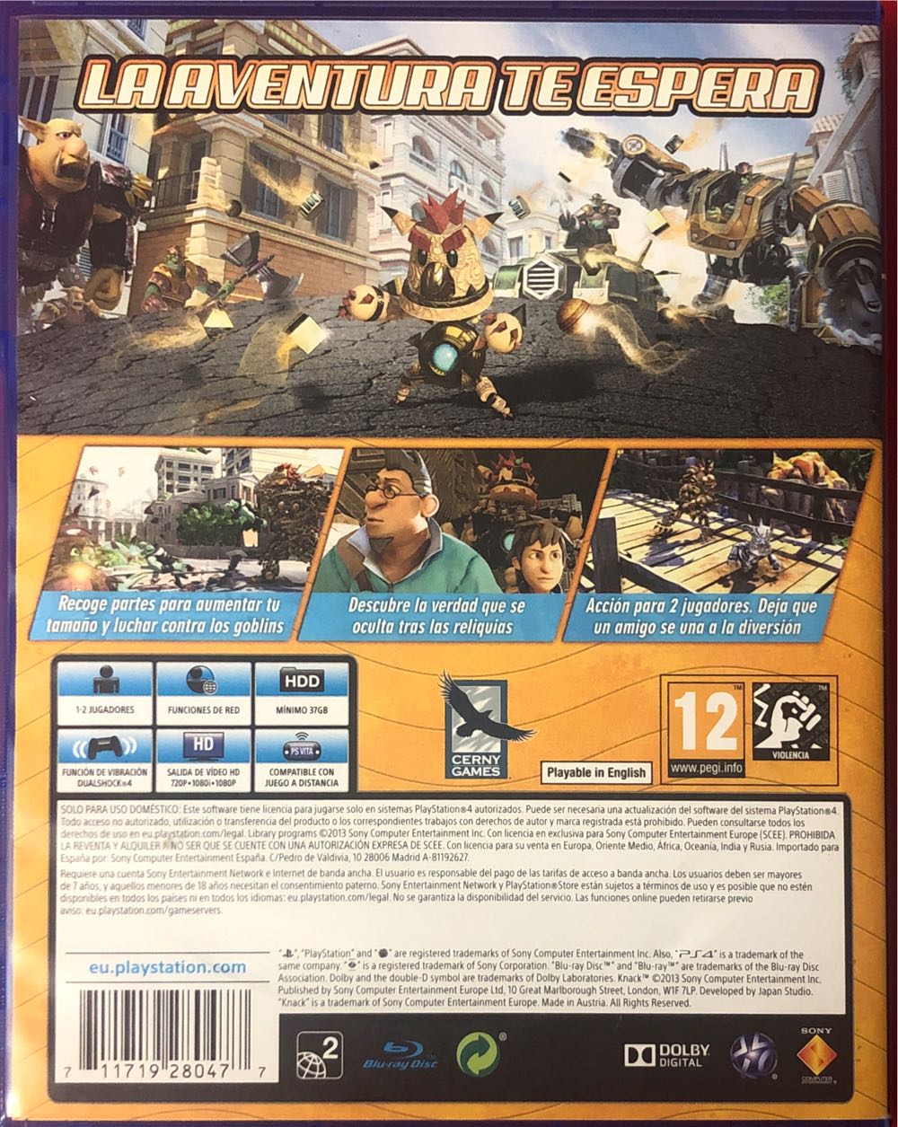 Knack - Sony PlayStation 4 (PS4) (Sony Computer Entretainment - 1) video game collectible [Barcode 711719280477] - Main Image 2