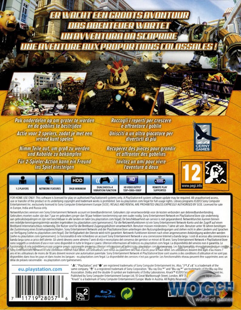 Knack - Sony PlayStation 4 (PS4) (Sony Computer Entertainment Europe) video game collectible [Barcode 711719880578] - Main Image 2