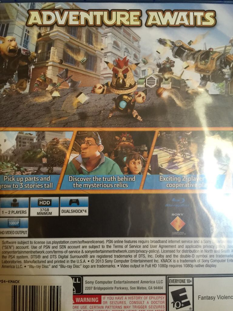 Knack - Sony PlayStation 4 (PS4) video game collectible [Barcode 799007100126] - Main Image 2