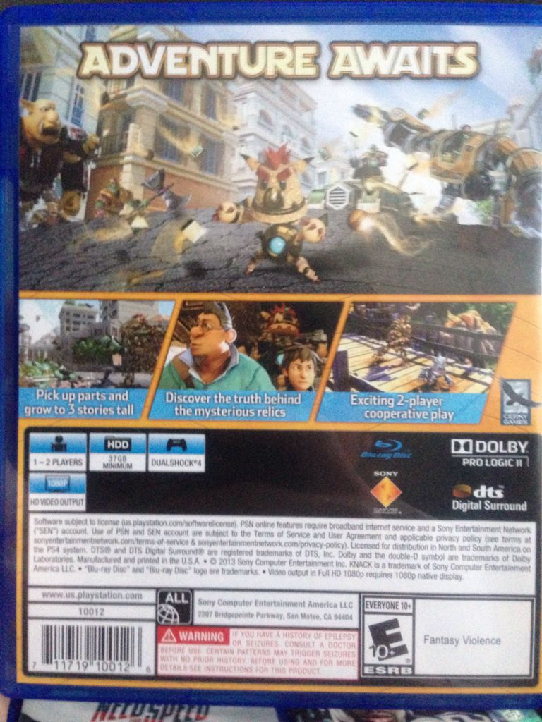 Knack - Sony PlayStation 4 (PS4) (Sony Computer Enteraiment - 1) video game collectible - Main Image 2