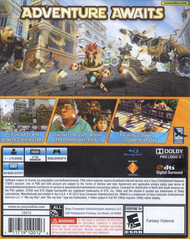 Knack - Sony PlayStation 4 (PS4) (Sony Computer Enteraiment) video game collectible - Main Image 2