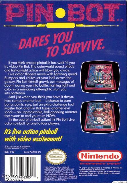 Pin-bot - Nintendo Entertainment System (NES) video game collectible - Main Image 2