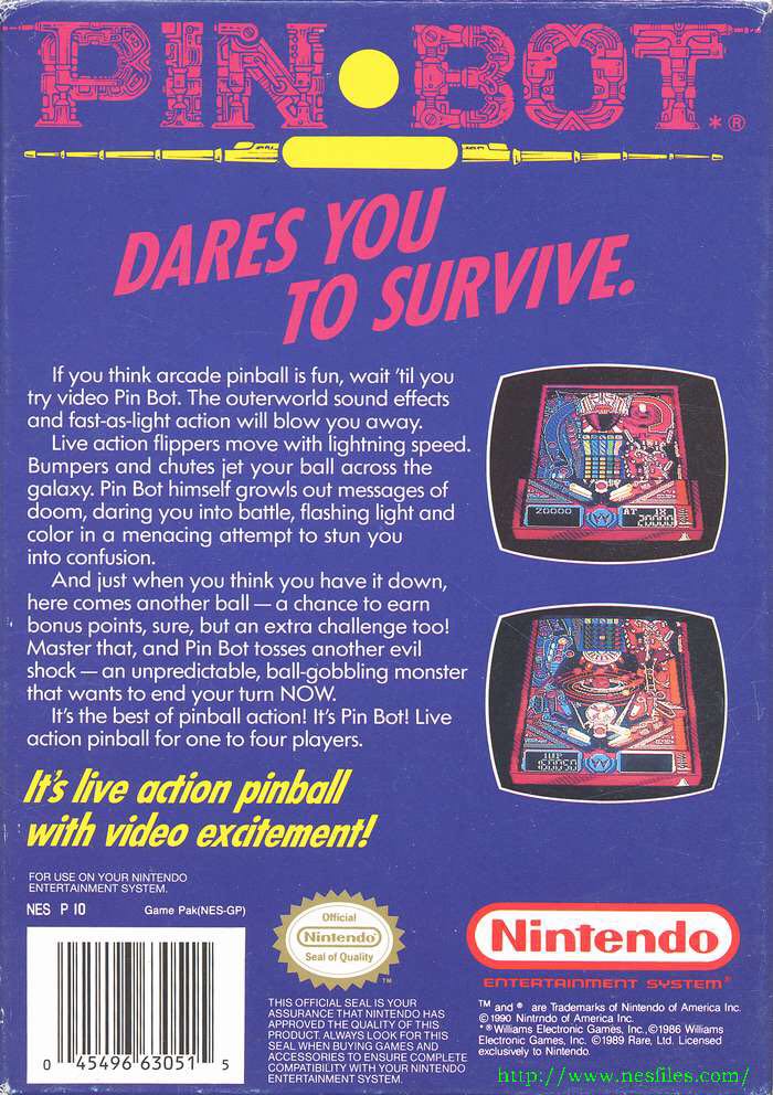 Pin-bot - Nintendo Entertainment System (NES) (Nintendo) video game collectible - Main Image 2