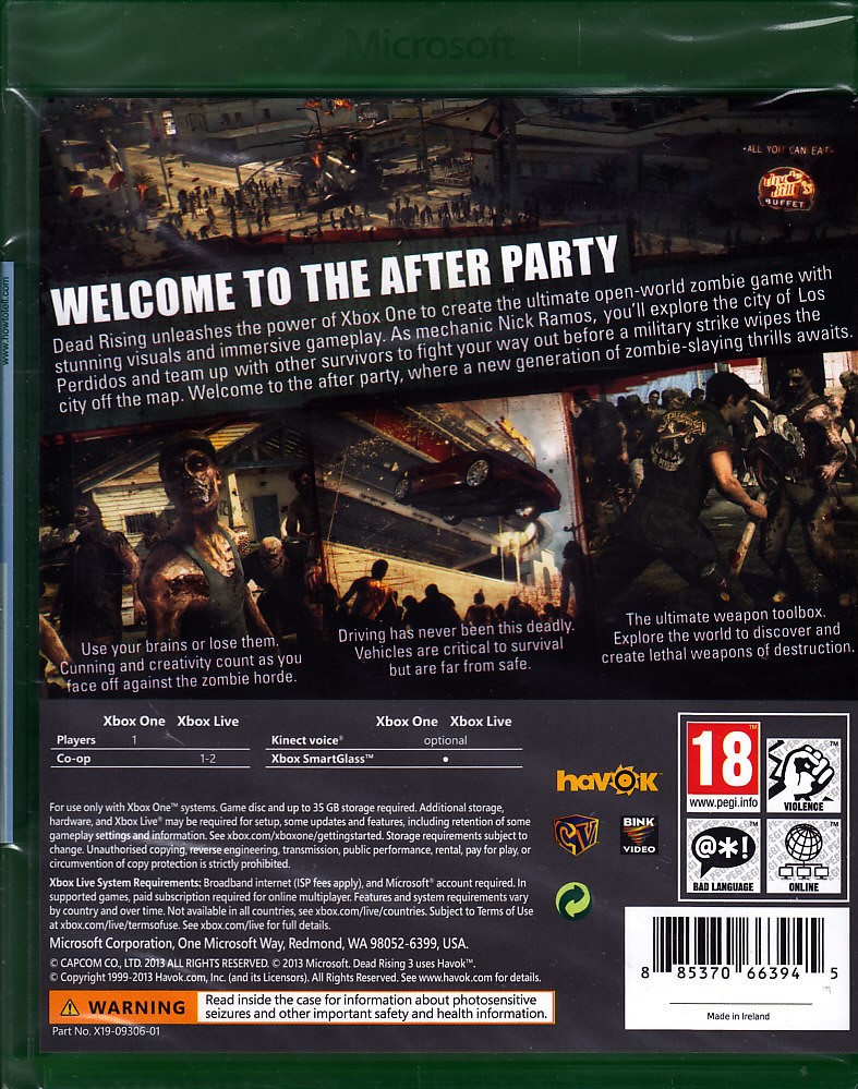 Dead Rising 3 - Microsoft Xbox One (Microsoft Studios - 1-2) video game collectible [Barcode 885370663945] - Main Image 2