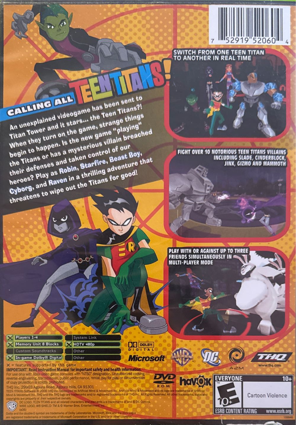 Teen Titans - Microsoft Xbox (THQ Inc. - 4) video game collectible [Barcode 752919520604] - Main Image 2