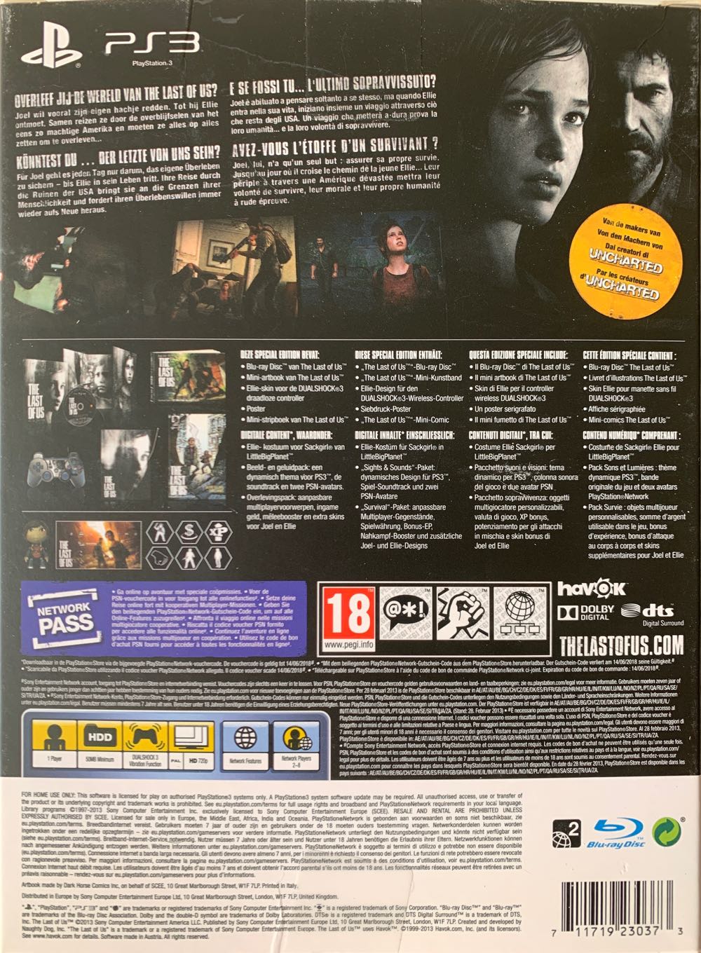The Last of Us: Ellie Edition - Sony PlayStation 3 (PS3) (Sony Computer Entertainment Europe - 1) video game collectible [Barcode 711719230373] - Main Image 2