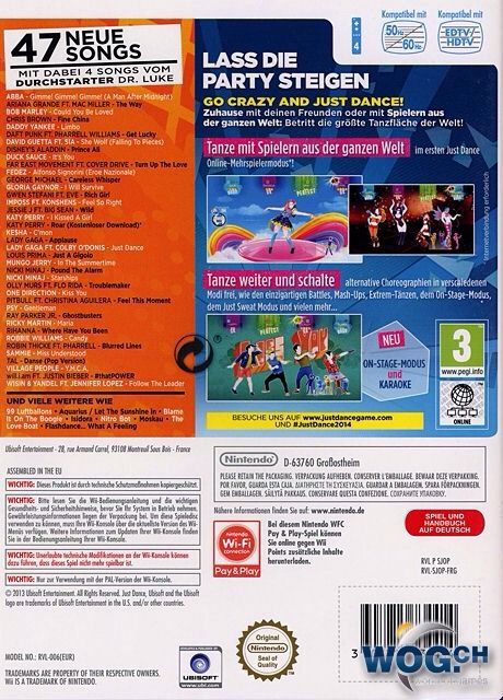 Just Dance 2014 - Nintendo Wii (Ubisoft - 4) video game collectible [Barcode 3307215734377] - Main Image 2