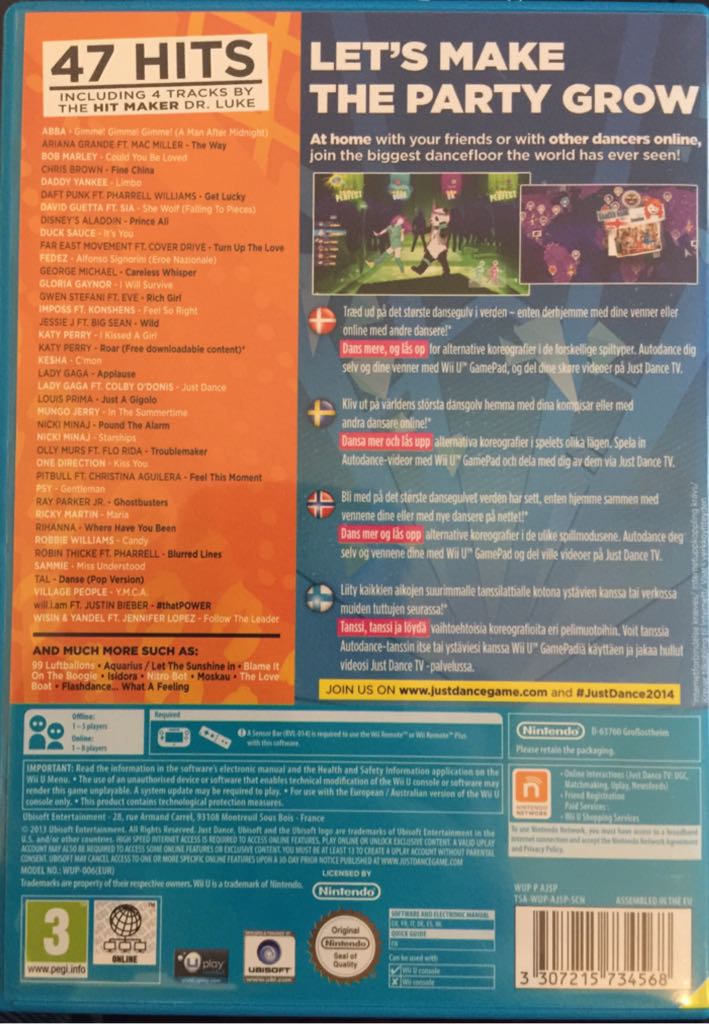 Just Dance 2014 - Nintendo Wii U (Ubisoft - 1-5) video game collectible [Barcode 3307215734568] - Main Image 2